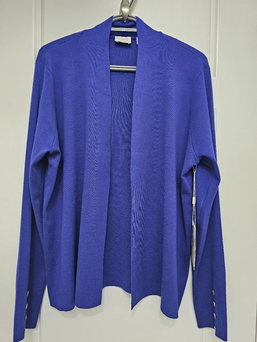 Cyrus Open-Front Cardigan in Vibrant Blue Size XL